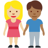 男女牵手:中浅肤色,中深肤色emoji素材一 160x160像素