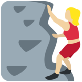 女子攀岩:中浅肤色emoji素材一 160x160像素