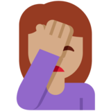 女性面部按摩:中等肤色emoji素材一 160x160像素