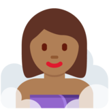 蒸汽房的女人:中等深色肤色emoji素材一 160x160像素