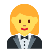 穿燕尾服的女人emoji素材一 160x160像素