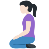 跪着的女人:浅肤色emoji素材一 160x160像素