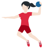 打手球的女人:浅肤色emoji素材一 160x160像素