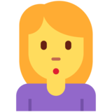 女人撅嘴emoji素材一 160x160像素