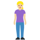 女性站姿:中浅肤色emoji素材一 160x160像素