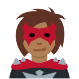 女超级恶棍:中黑肤色emoji素材一 160x160像素