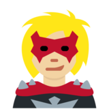 女超级恶棍:中浅肤色emoji素材一 160x160像素