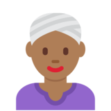 戴头巾的女人:中等深色肤色emoji素材一 160x160像素