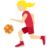 打球的女人:中浅肤色emoji素材一 160x160像素