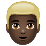 男士:深色肤色,金色头发emoji素材一 160x160像素