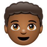 男孩：中黑肤色emoji素材一 160x160像素