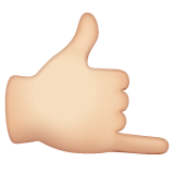 666、打电话手:浅肤色emoji素材一 160x160像素