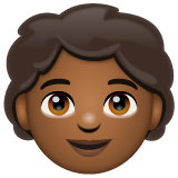 儿童:中黑肤色emoji素材一 160x160像素