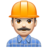 施工人员:浅肤色emoji素材一 160x160像素