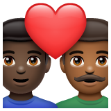 情侣: 男人男人较深肤色中等-深肤色emoji素材一 160x160像素