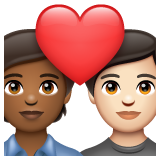 情侣: 成人成人中等-深肤色较浅肤色emoji素材一 160x160像素