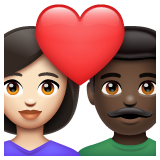 情侣: 女人男人较浅肤色较深肤色emoji素材一 160x160像素