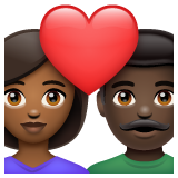 情侣: 女人男人中等-深肤色较深肤色emoji素材一 160x160像素