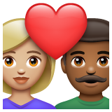 情侣: 女人男人中等-浅肤色中等-深肤色emoji素材一 160x160像素