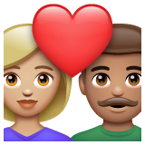 情侣: 女人男人中等-浅肤色中等肤色emoji素材一 160x160像素