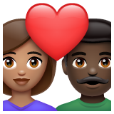 情侣: 女人男人中等肤色较深肤色emoji素材一 160x160像素