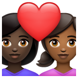 情侣: 女人女人较深肤色中等-深肤色emoji素材一 160x160像素