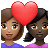 情侣: 女人女人中等肤色较深肤色emoji素材一 160x160像素