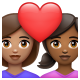 情侣: 女人女人中等肤色中等-深肤色emoji素材一 160x160像素