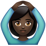 做“好”手势的人:深色肤色emoji素材一 160x160像素