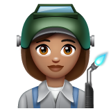 工厂女人:中等肤色emoji素材一 160x160像素