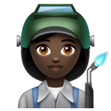 工厂女人:深色肤色emoji素材一 160x160像素