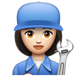 女机械工:浅肤色emoji素材一 160x160像素