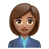 女上班族:中等肤色emoji素材一 160x160像素