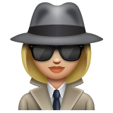 女侦探:中等浅肤色emoji素材一 160x160像素