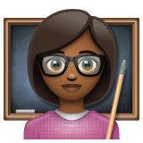女老师:中黑肤色emoji素材一 160x160像素
