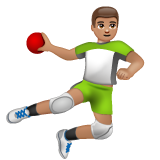 手球运动员:中等肤色emoji素材一 160x160像素