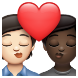 亲吻: 成人成人较浅肤色较深肤色emoji素材一 160x160像素