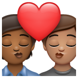亲吻: 成人成人中等-深肤色中等肤色emoji素材一 160x160像素