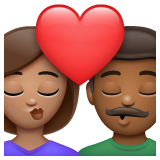 亲吻: 女人男人中等肤色中等-深肤色emoji素材一 160x160像素