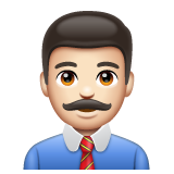 男职员:浅肤色emoji素材一 160x160像素