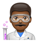 男科学家:中黑肤色emoji素材一 160x160像素