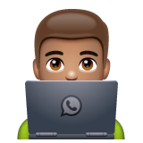 男技术员：中等肤色emoji素材一 160x160像素