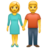 男女手牵手emoji素材一 160x160像素