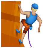 正在攀爬的人:中浅肤色emoji素材一 160x160像素