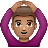 做“好”手势的男人:中等肤色emoji素材一 160x160像素