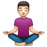 打坐的男人:浅肤色emoji素材一 160x160像素
