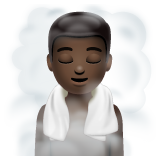 潮湿房间里的男人:深色肤色emoji素材一 160x160像素