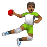 玩手球的男人:中黑肤色emoji素材一 160x160像素