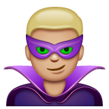 男超级恶棍:中浅肤色emoji素材一 160x160像素