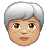 老年人:中浅肤色emoji素材一 160x160像素